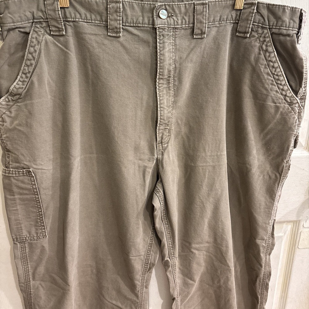 CARHARTT  Green/Grey Jeans Mens 46X34 Utility  Dungaree Fit  See Pics For Flaws